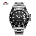 Tevise Luxury Automatic Wristwatch – Stainless Steel Men's Mechanical Watch with Date Calendar, Military Style, Diver Waterproof Design