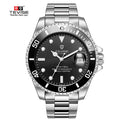 Tevise Luxury Automatic Wristwatch – Stainless Steel Men's Mechanical Watch with Date Calendar, Military Style, Diver Waterproof Design