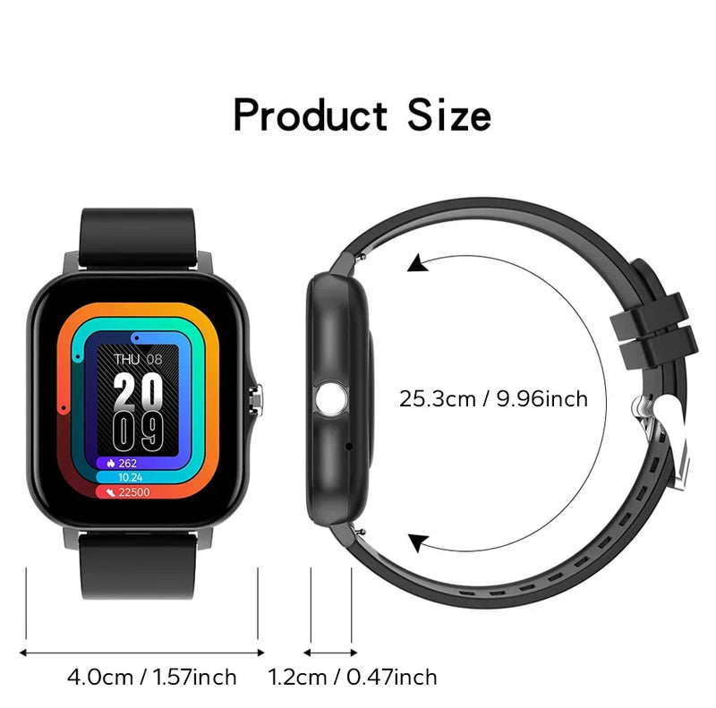 Smart watch for android, phone 1.44 inch color screen full touch bluetooth call smart watch magnetic charging