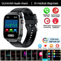 New Blood Glucose Uric Acid Body Fat Smartwatch Micro Physical Examination Five Organ Health Watches Bluetooth Call Smart Watch