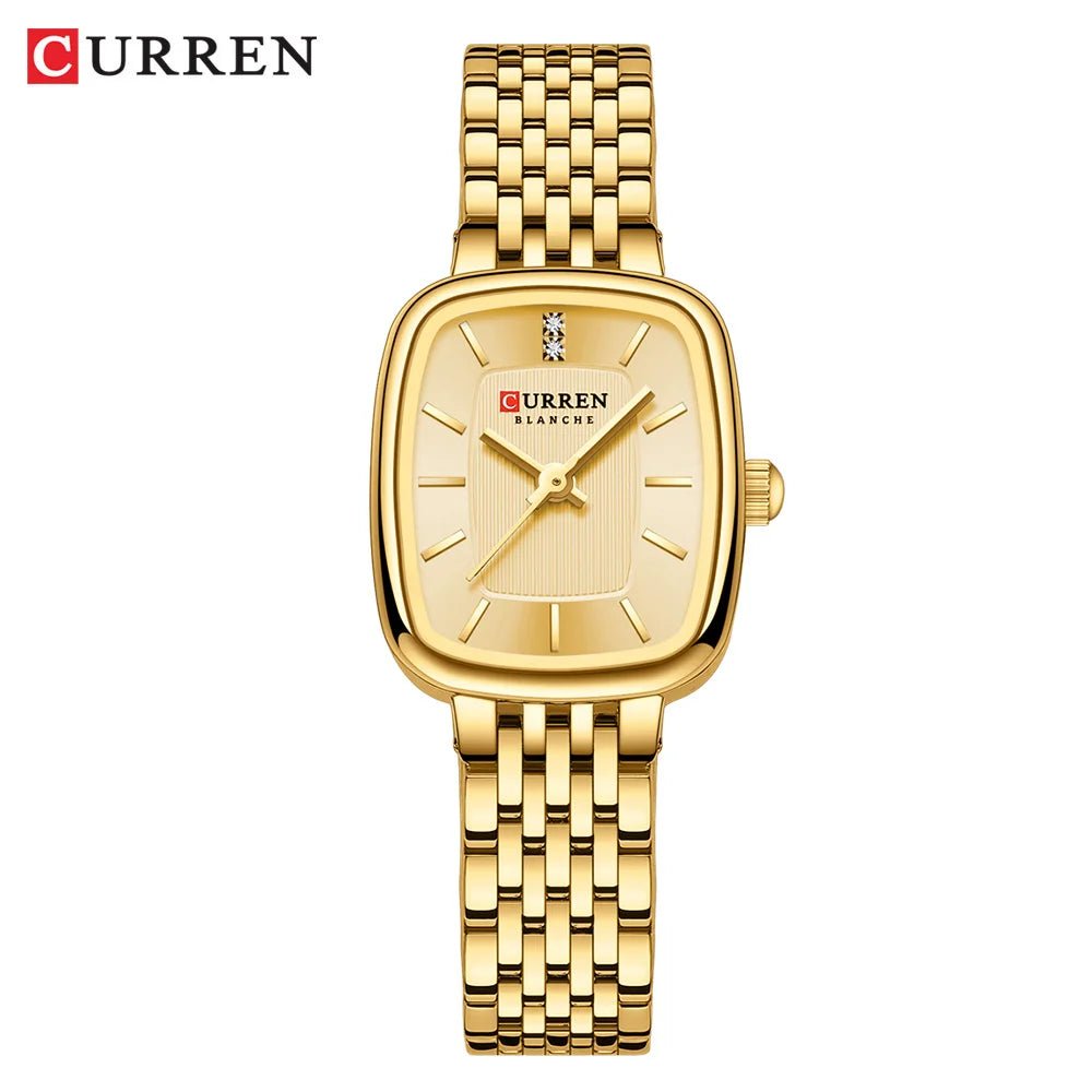 CURREN Rectangular Ladies Quartz Watch – Elegant & Waterproof