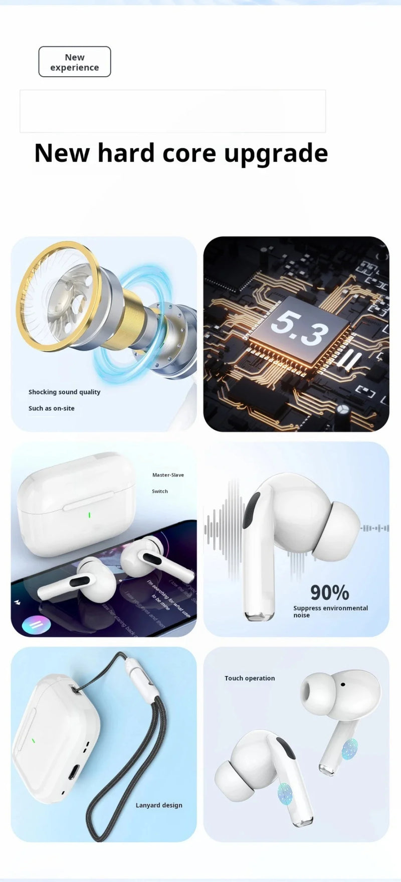 Noise Wireless 5.3, Bluetooth, Earphones For iPhone, Samsung, Huawei, Xiaomi, Game Stereo, Sports, With Microphone, Earphones.