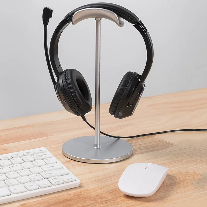 Metal Head - Mounted Headphone Stand Non-Slip Detachable Headset