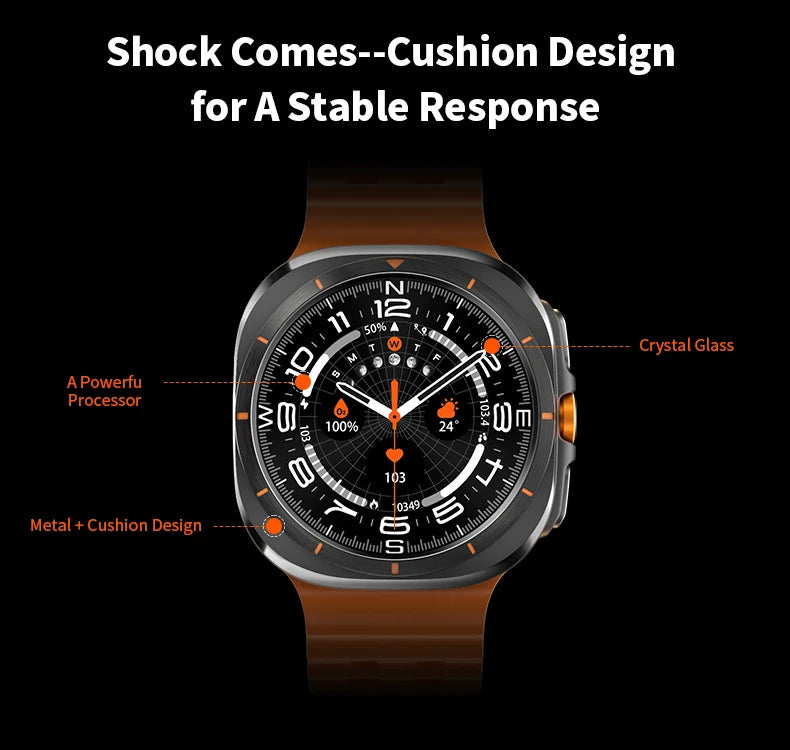 Samsung New Galaxy Watch 7 Ultra GPS Trackr NFC Smart Watch Men Custom Dial 460*460 AMOLED Bluetooth call Sport Smartwatchs