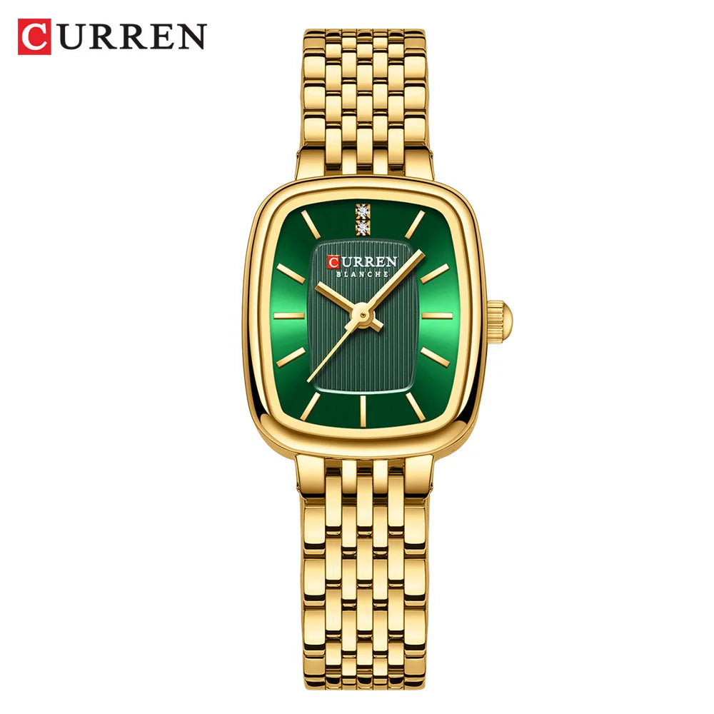 CURREN Rectangular Ladies Quartz Watch – Elegant & Waterproof