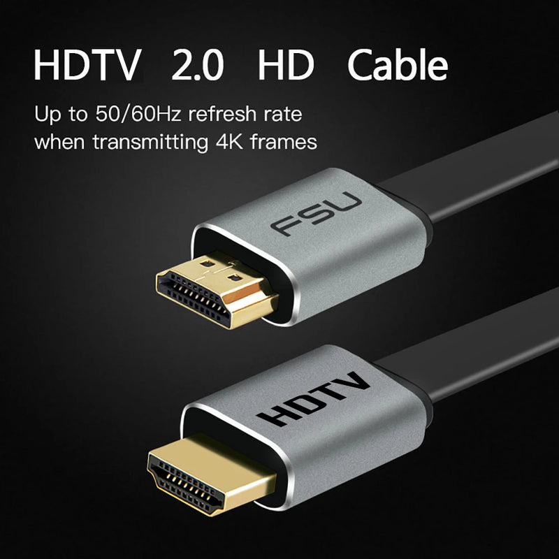 FSU HDMI - Cable 4K / 2K High Speed 2.0 Cable HDMI - 3D 1080P HD for TV PS3/4 Projector 0.5m 1m 1.5m 2m 3m