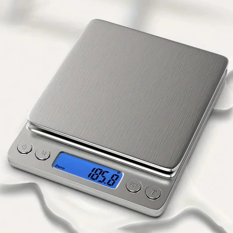 AccuWeight Digital Kitchen Scale Stainless Steel Food Scale with LCD Display for Precise Weighing of Cooking Ingredients Diet