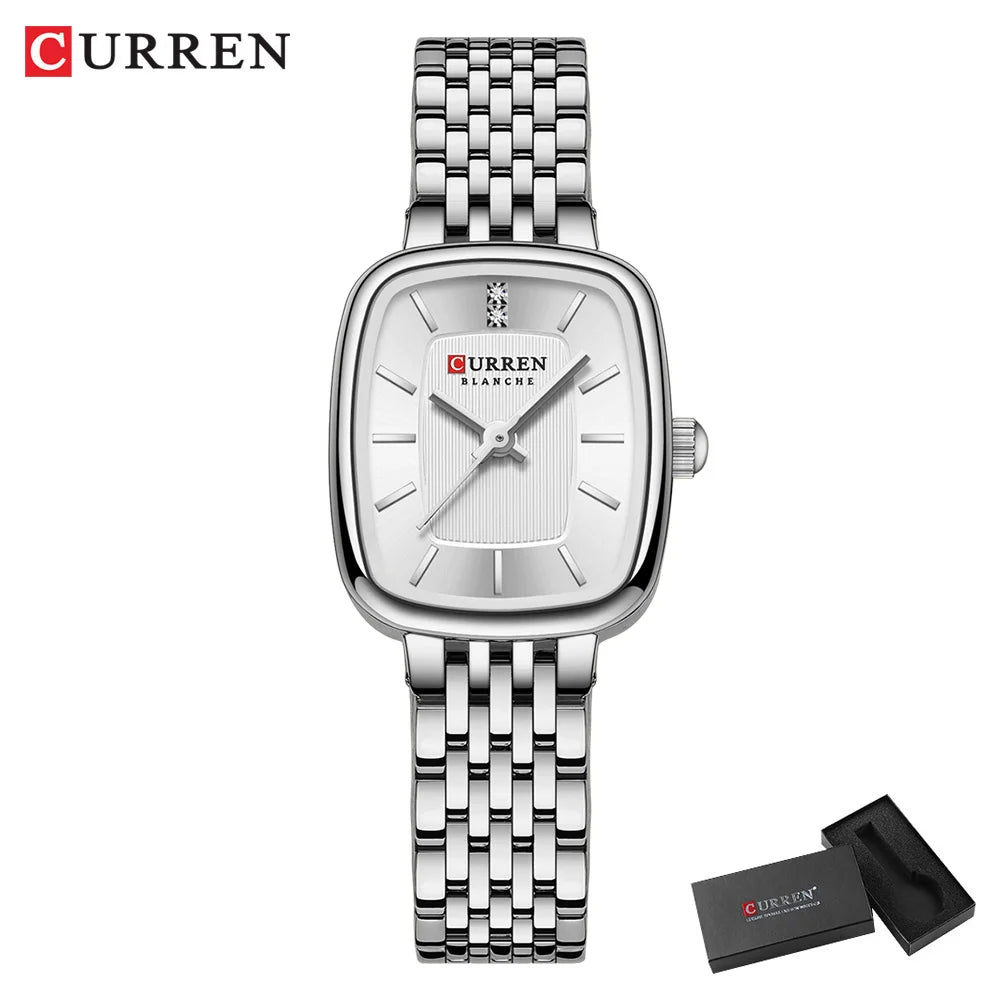 CURREN Rectangular Ladies Quartz Watch – Elegant & Waterproof