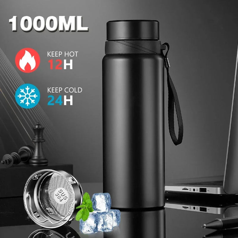 1L Thermal Water Bottle – Keep Drinks Hot or Cold All Day