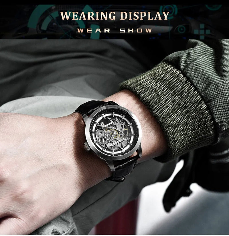 PAGANI DESIGN New Men Luxury Automatic Mechanical Watch Stainless Steel Waterproof Sports Leather Watch Relogio Masculino