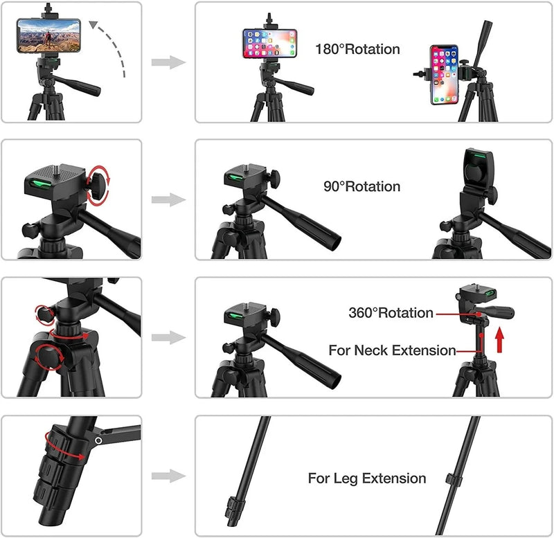 Tripod For Phone 100cm, Video Recording, Phone, Tripod Stand with Bluetooth Remote Universal, Camera, Phone, Photography Stand.