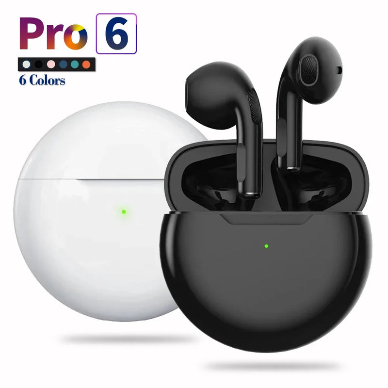 Air Pro 6 TWS Wireless Headphones Fone Bluetooth Earphones