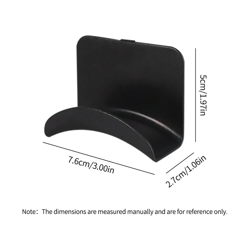 Dimensions of black wall mounted headphone stand