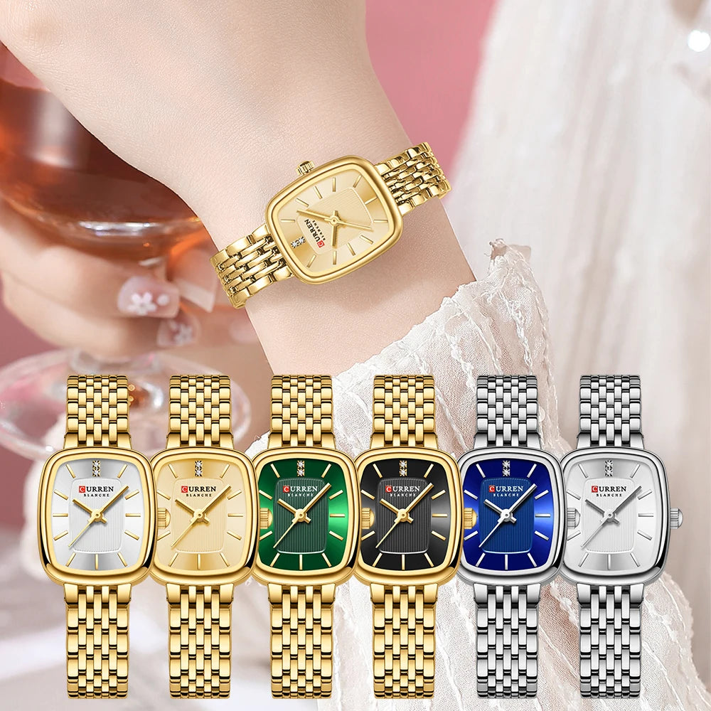 CURREN Rectangular Ladies Quartz Watch – Elegant & Waterproof