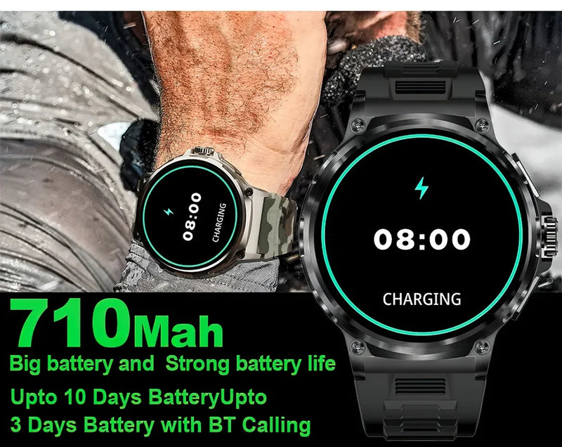 Bluetooth Call Smart Watch Men Sports Fitness Watches  1.85"HD Heart Monitor Waterproof Smartwatch For XIAOMI Android