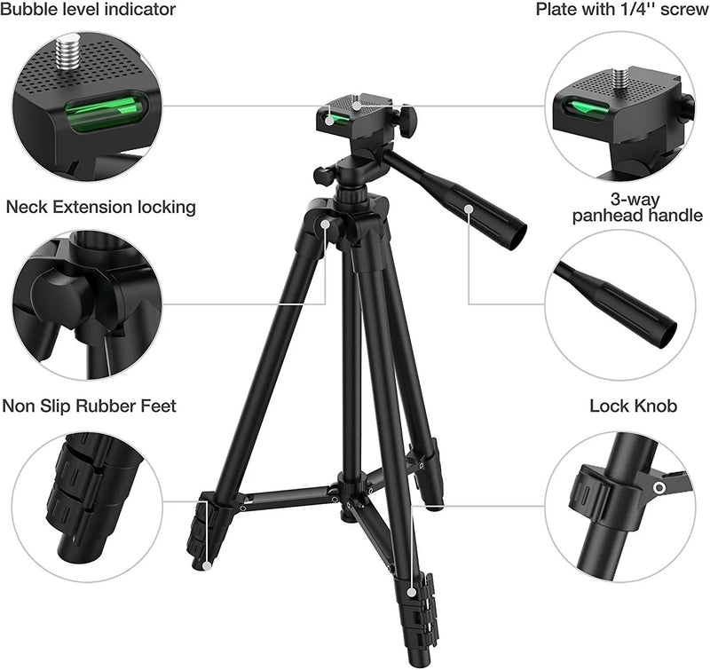 Tripod For Phone 100cm, Video Recording, Phone, Tripod Stand with Bluetooth Remote Universal, Camera, Phone, Photography Stand.