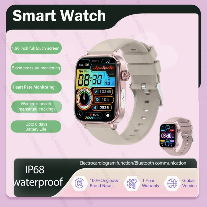 2025 New ECG+PPG Medical Grade Smartwatch Men's Lipid Uric Acid Health Monitor Women's Bluetooth Talking Health Smartwatch