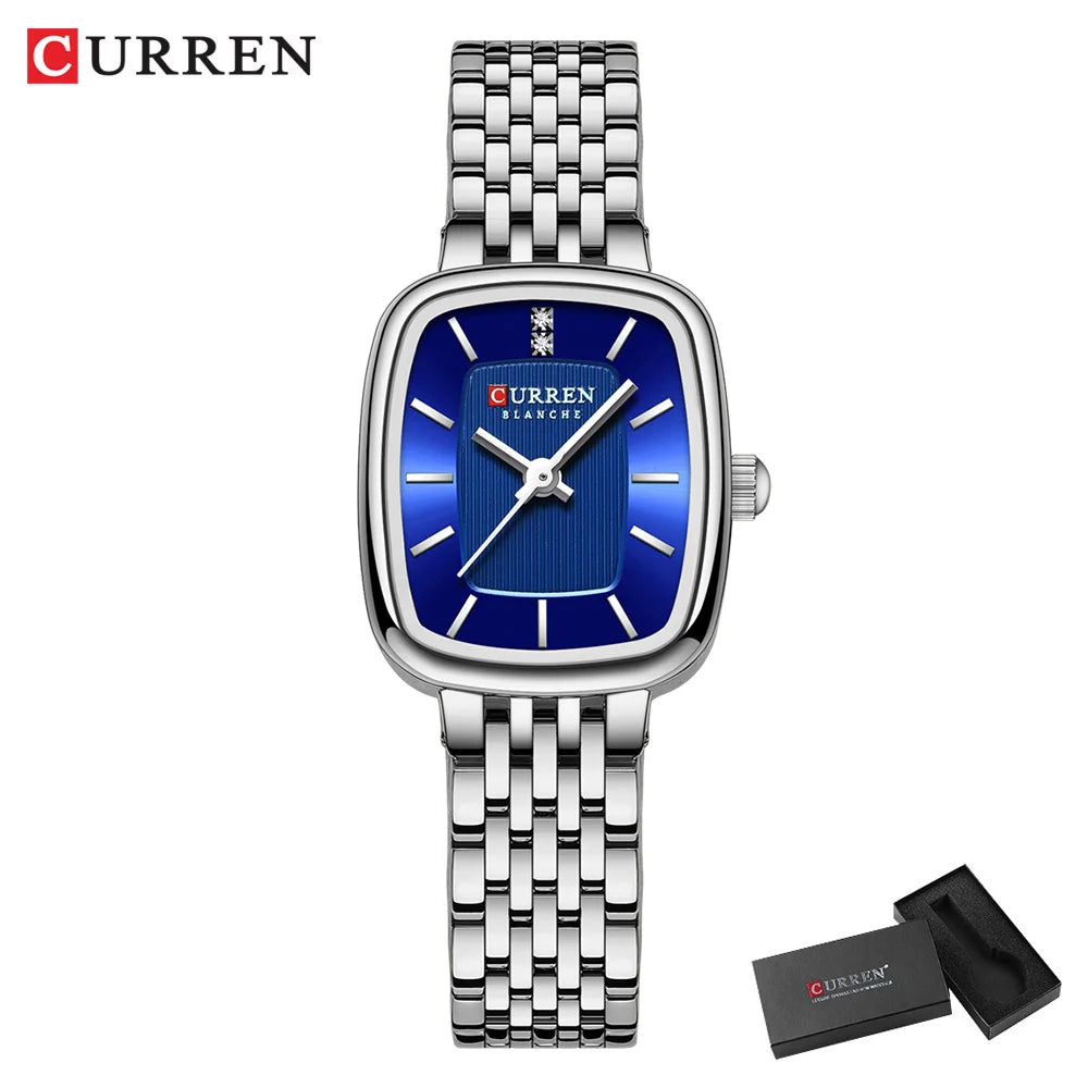 CURREN Rectangular Ladies Quartz Watch – Elegant & Waterproof