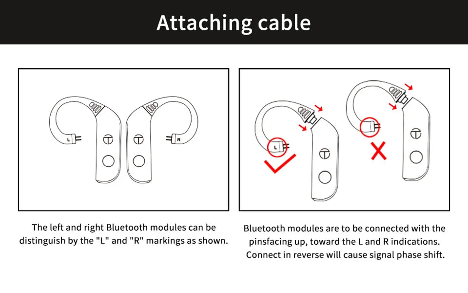 Wireless Bluetooth 5.3 HIFI Earphones Module Upgrade Cable