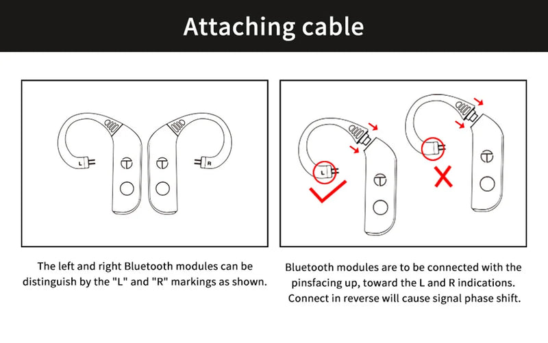 Wireless Bluetooth 5.3 HIFI Earphones Module Upgrade Cable