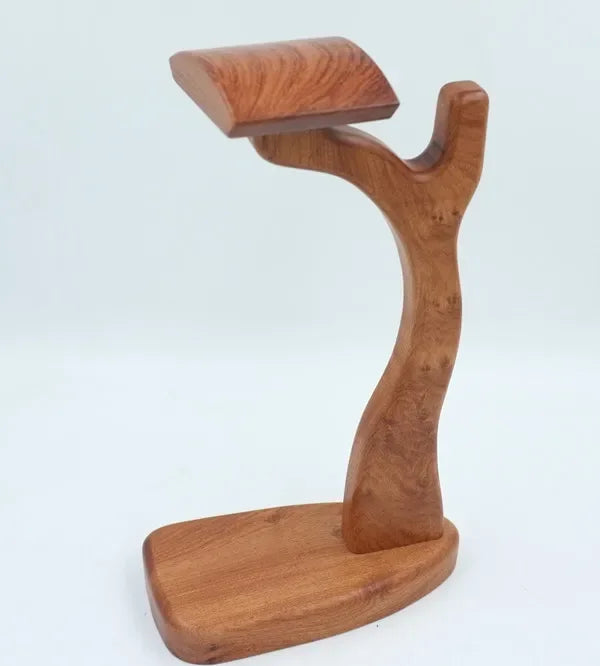 Walnut Wood Headphone Stand Custom Space Saving Gaming Headset