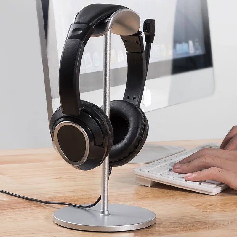 Metal Head - Mounted Headphone Stand Non-Slip Detachable Headset