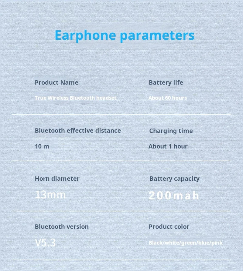 Noise Wireless 5.3, Bluetooth, Earphones For iPhone, Samsung, Huawei, Xiaomi, Game Stereo, Sports, With Microphone, Earphones.