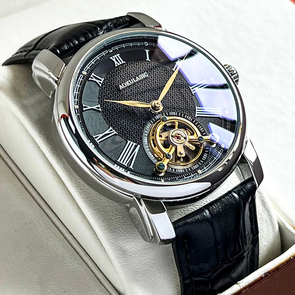 Luxury Men's Mechanical Watch - Automatic Tourbillon, Waterproof, and Sporty Design