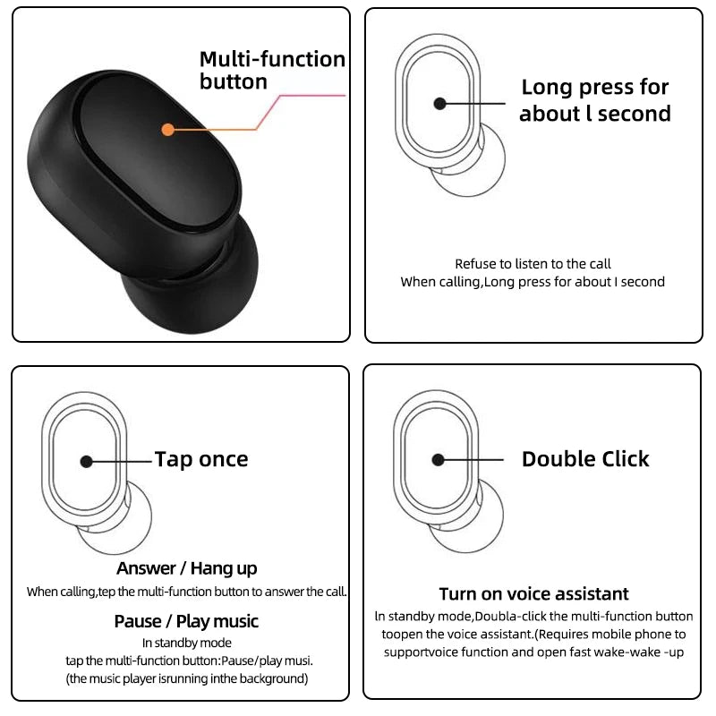 Xiaomi Redmi Airdots 2 Wireless Bluetooth Headset with Mic Earbuds