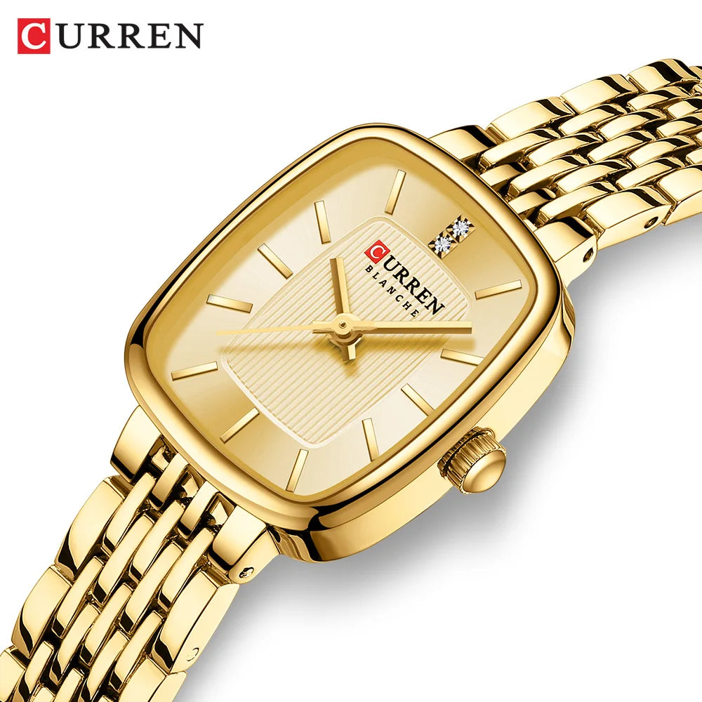 CURREN Rectangular Ladies Quartz Watch – Elegant & Waterproof