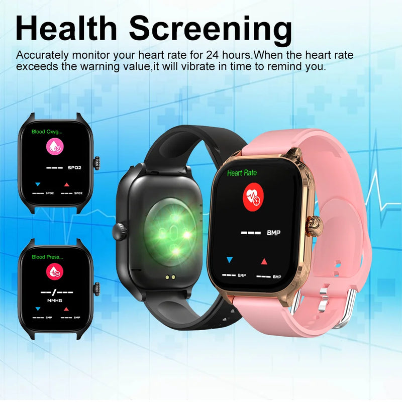 LAXASFIT H9 Smartwatch Dial to Answer Calls Calorie Tracking Heart Rate Blood Oxygen Monitoring Bluetooth Smart Watch