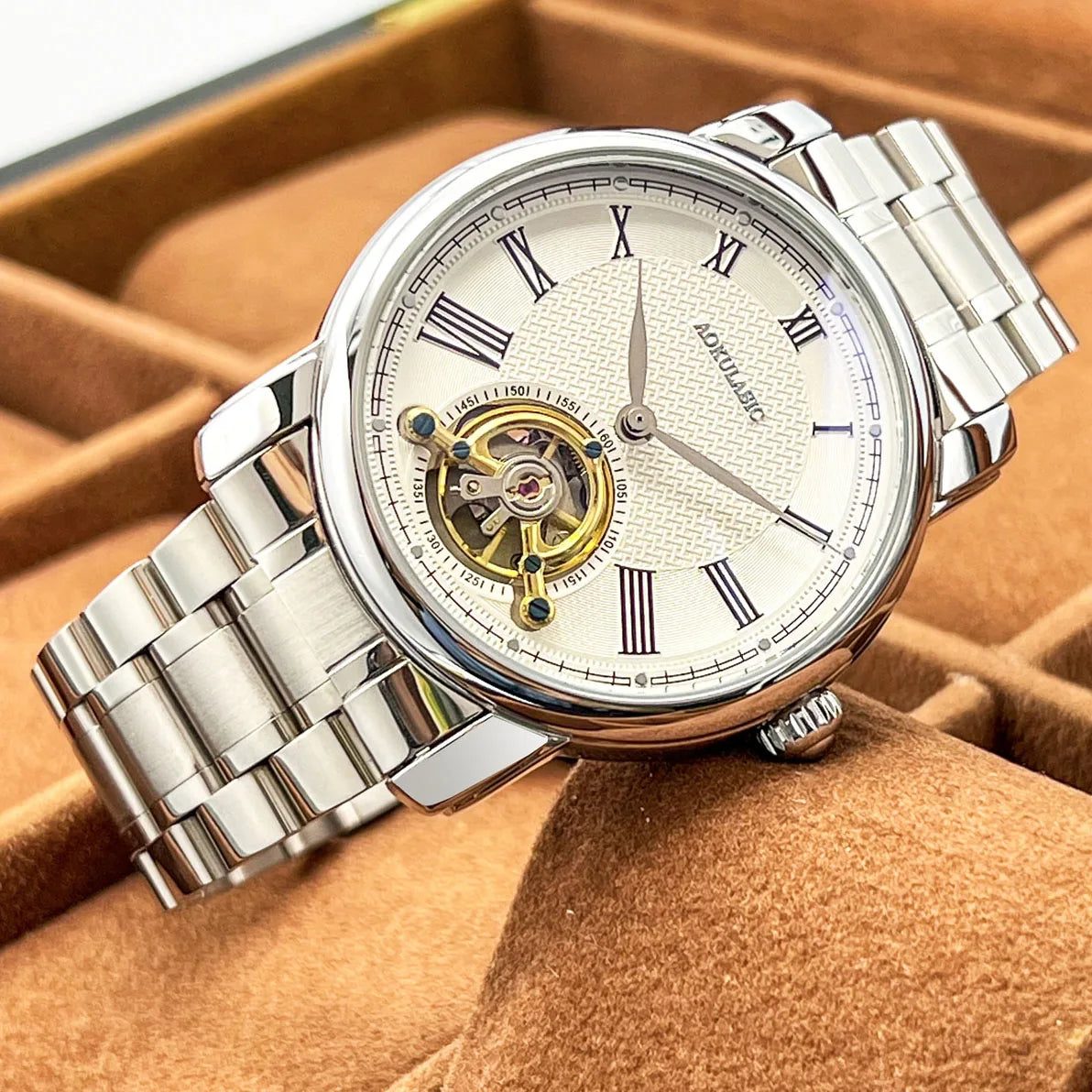 Luxury Men's Mechanical Watch - Automatic Tourbillon, Waterproof, and Sporty Design