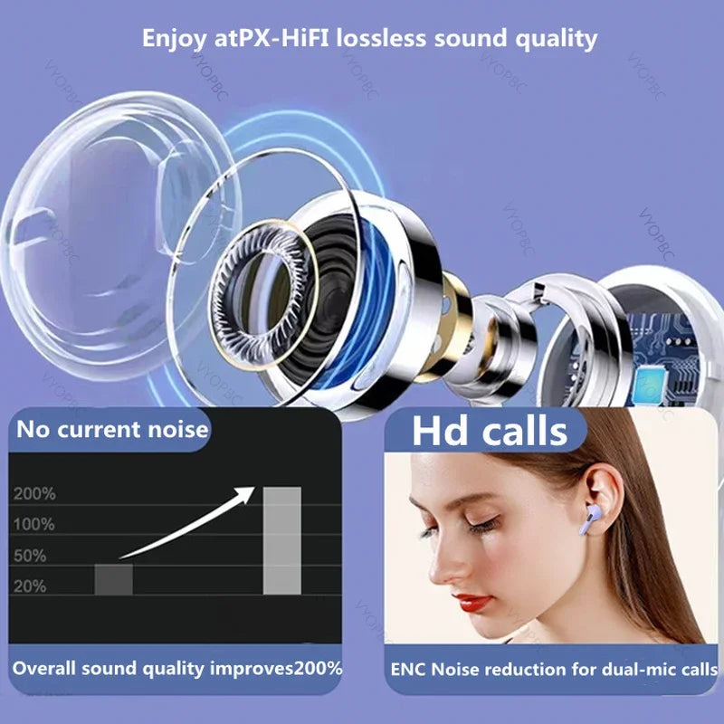 Air Pro 6 TWS Wireless Headphones Fone Bluetooth Earphones