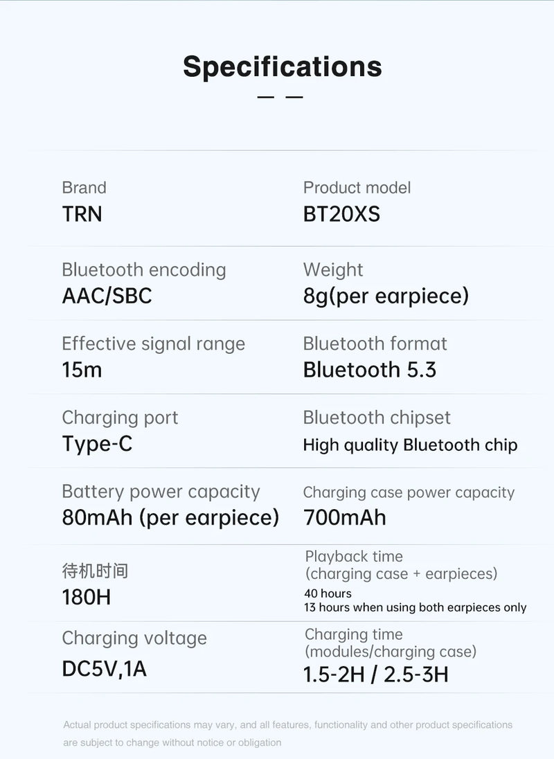 Wireless Bluetooth 5.3 HIFI Earphones Module Upgrade Cable