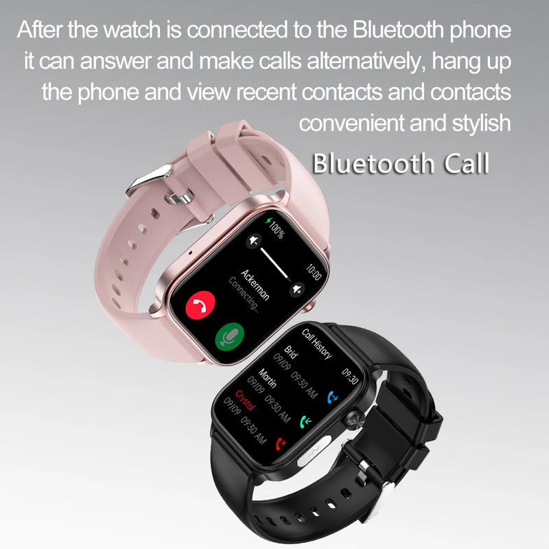 2024 New Medical Grade Smart Watch Women Blood Lipid Uric Acid Monitor Bluetooth Call SOS Watches Sport Health Smartwatch Men