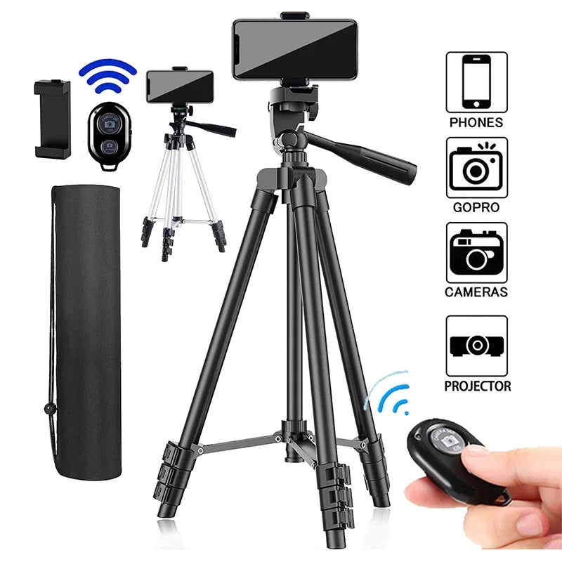 Tripod For Phone 100cm, Video Recording, Phone, Tripod Stand with Bluetooth Remote Universal, Camera, Phone, Photography Stand.