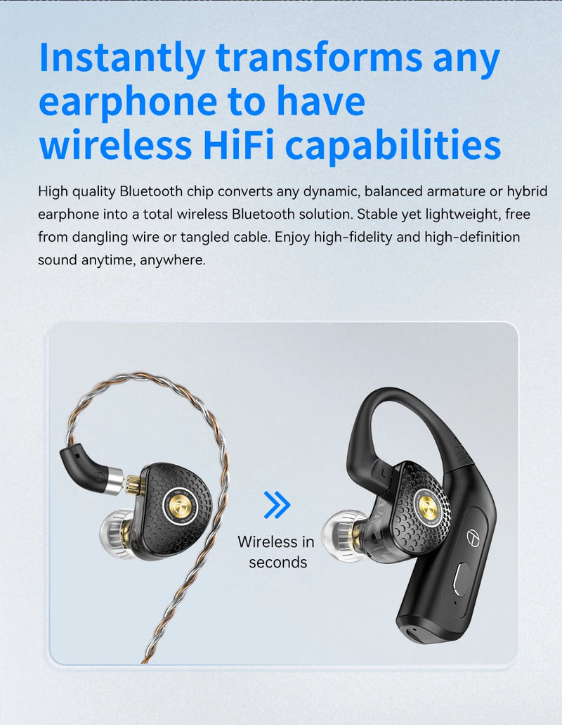 Wireless Bluetooth 5.3 HIFI Earphones Module Upgrade Cable