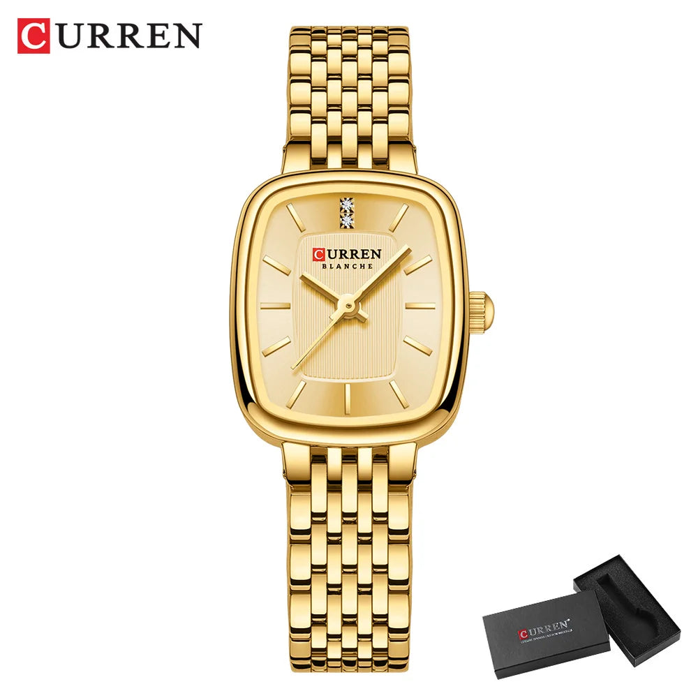 CURREN Rectangular Ladies Quartz Watch – Elegant & Waterproof