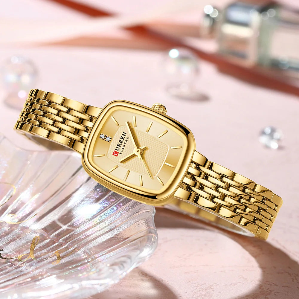 CURREN Rectangular Ladies Quartz Watch – Elegant & Waterproof