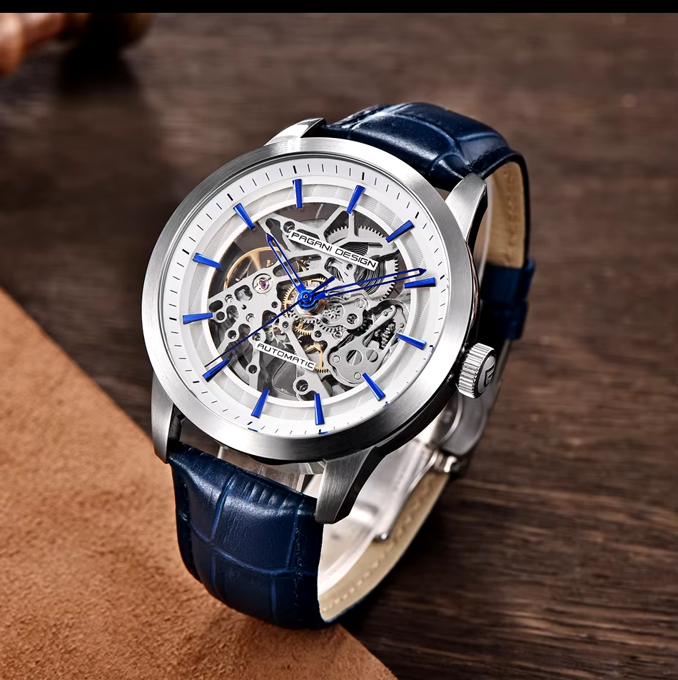 PAGANI DESIGN New Men Luxury Automatic Mechanical Watch Stainless Steel Waterproof Sports Leather Watch Relógio Masculino