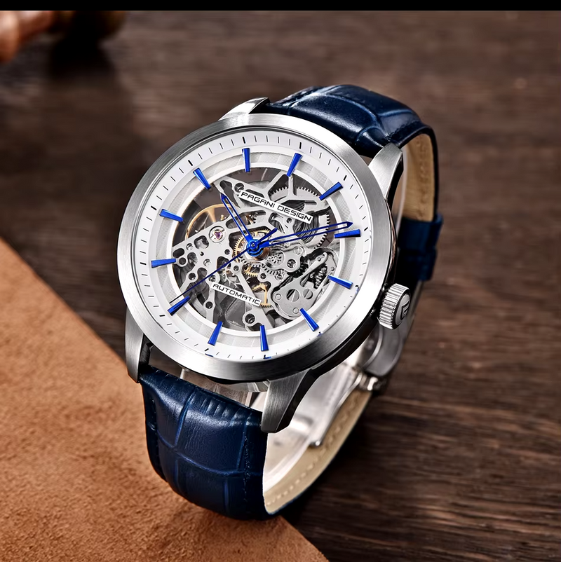 PAGANI DESIGN New Men Luxury Automatic Mechanical Watch Stainless Steel Waterproof Sports Leather Watch Relógio Masculino