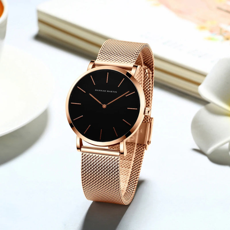 Women’s 36mm Rose Gold Minimalist Watch – Timeless Elegance for Every Occasion