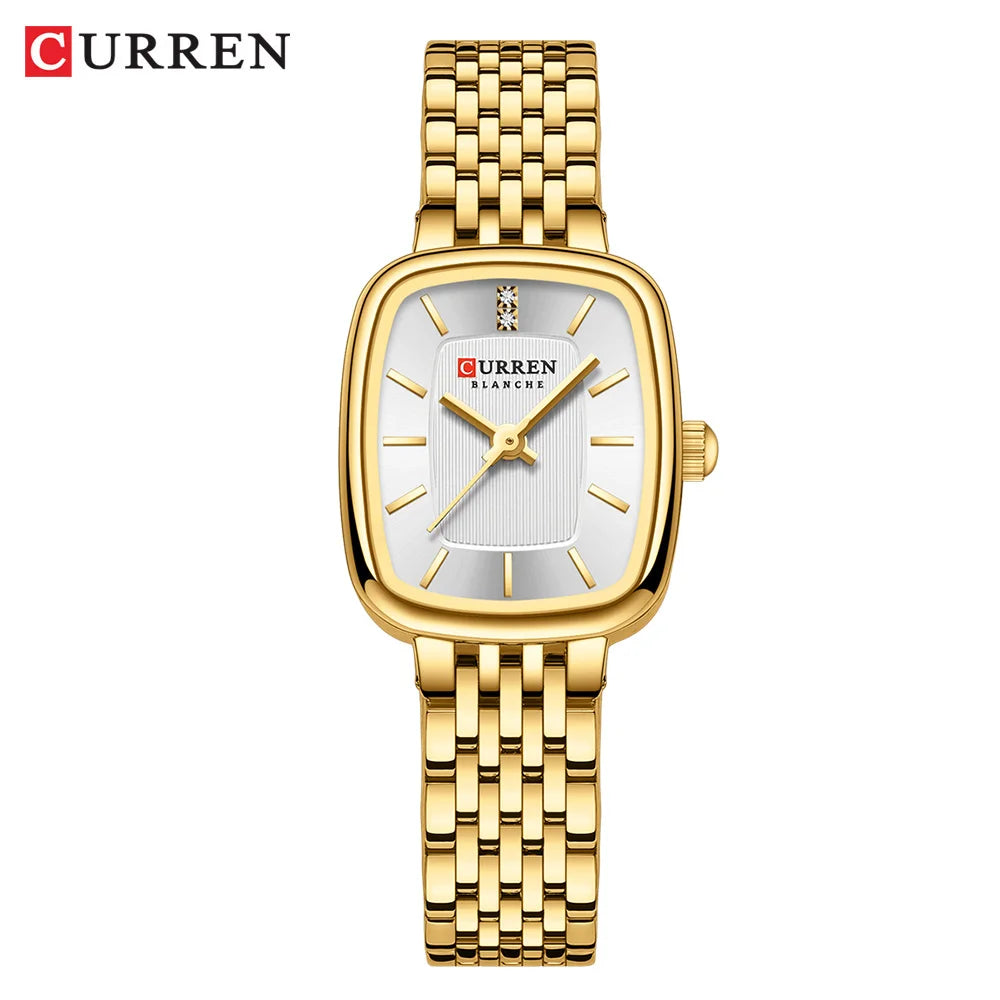 CURREN Rectangular Ladies Quartz Watch – Elegant & Waterproof