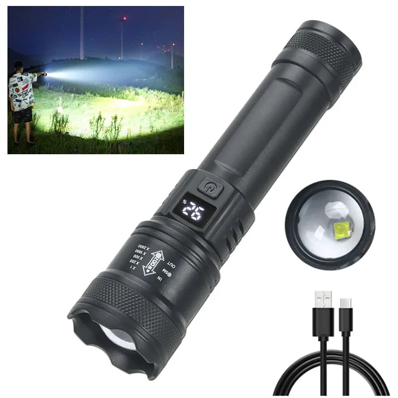 High-Powered 2000LM LED Tactical Flashlight – Your Ultimate Illumination Tool