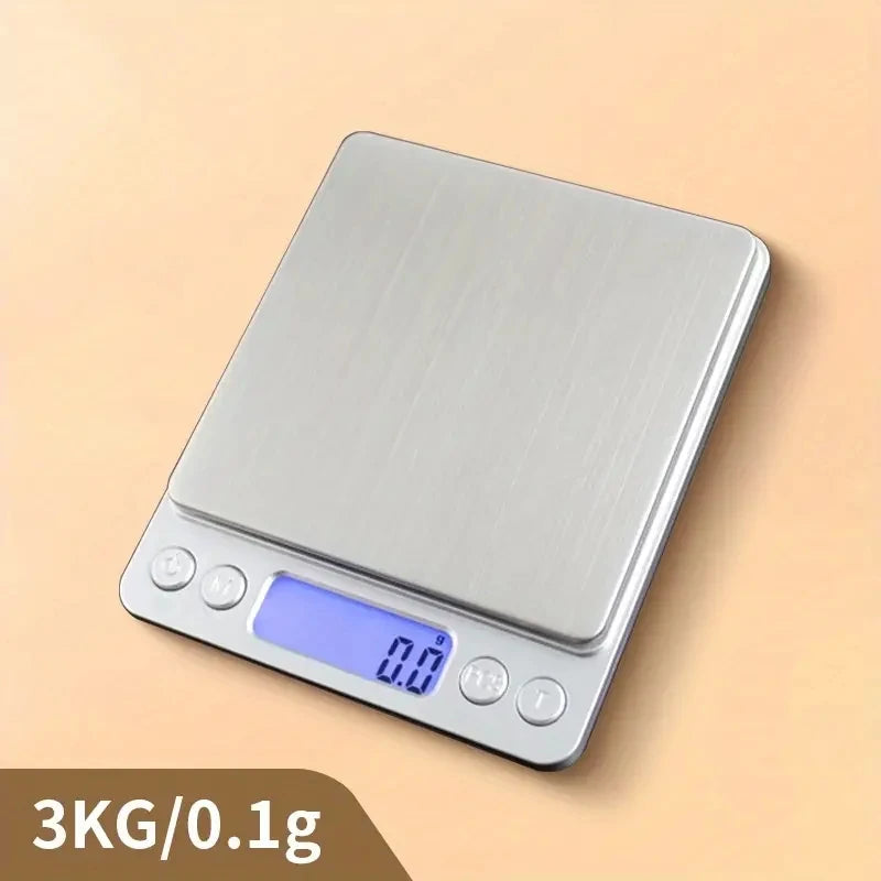 AccuWeight Digital Kitchen Scale Stainless Steel Food Scale with LCD Display for Precise Weighing of Cooking Ingredients Diet