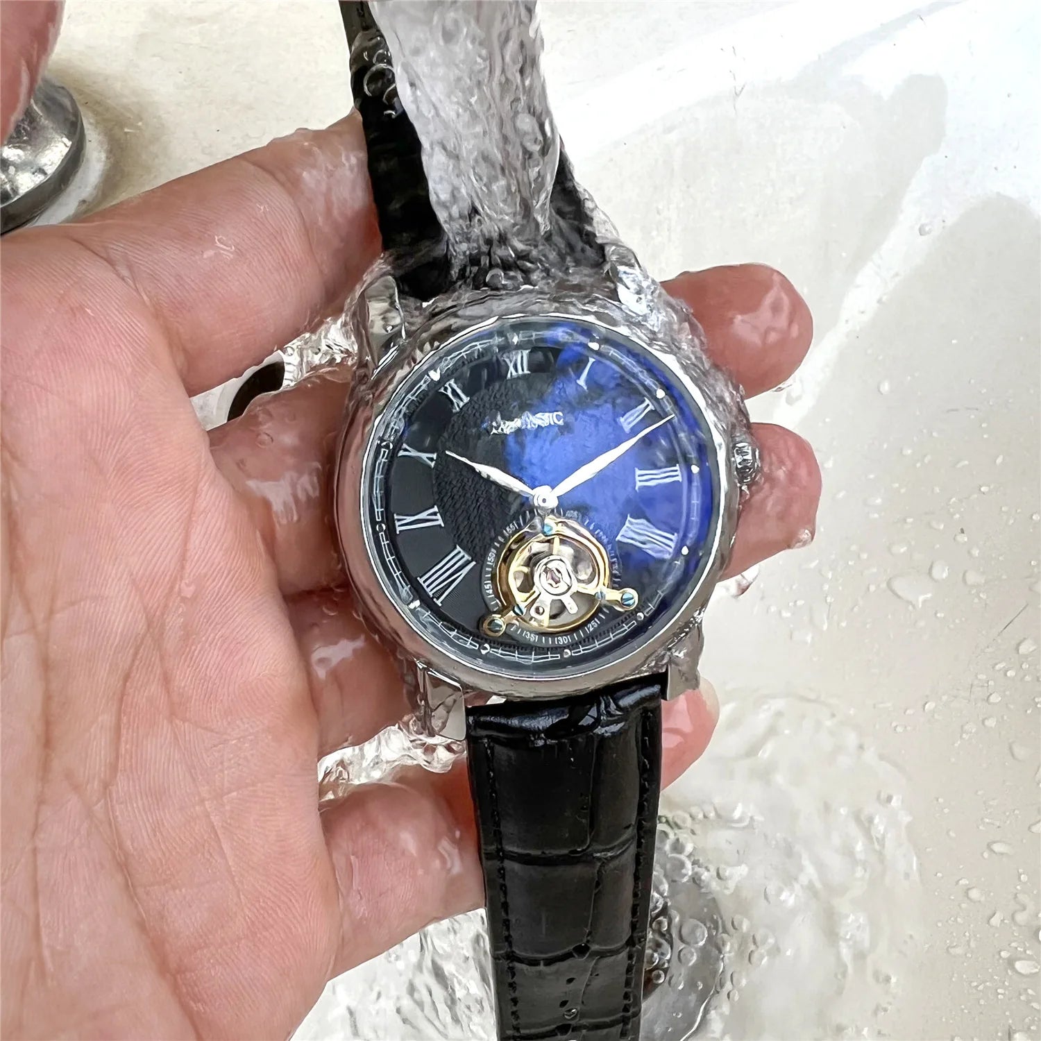 Luxury Men's Mechanical Watch - Automatic Tourbillon, Waterproof, and Sporty Design