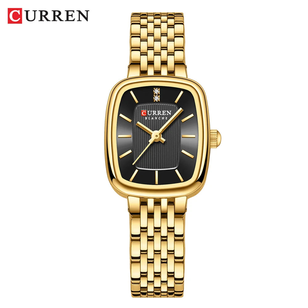 CURREN Rectangular Ladies Quartz Watch – Elegant & Waterproof