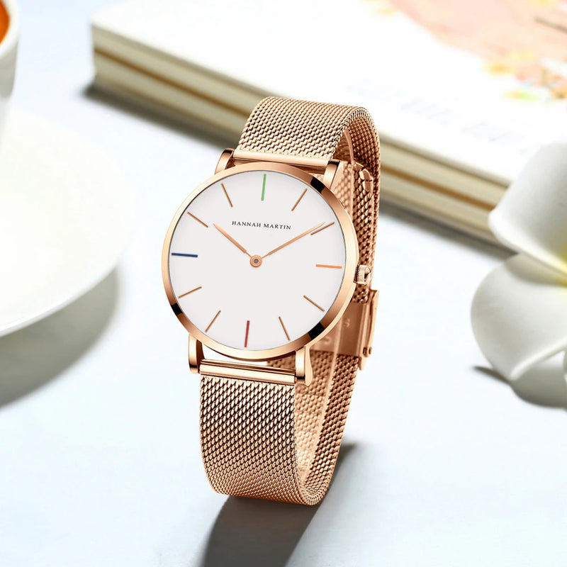 Women’s 36mm Rose Gold Minimalist Watch – Timeless Elegance for Every Occasion