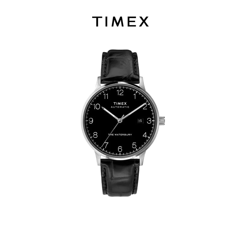 Skeleton dial with visible automatic movement – Timex men's watch